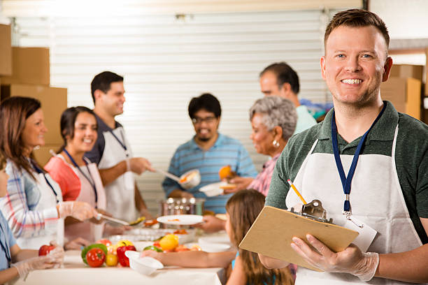 Community kitchen workshop with meal planning materials