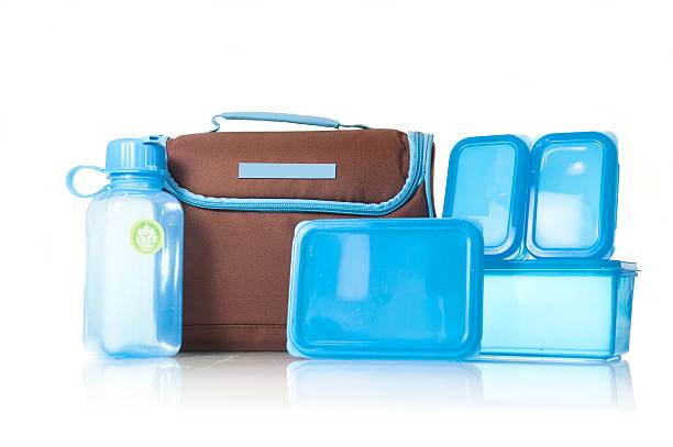 Insulated lunch bag with snack containers and ice pack